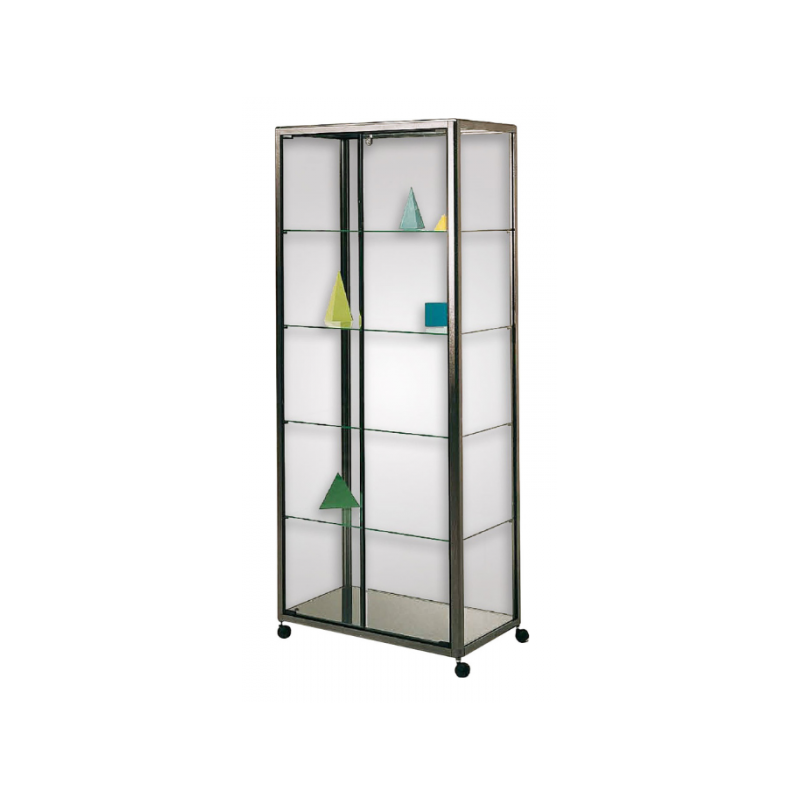 Vitrine sur roulettes Noir