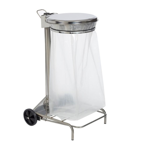 Support Sac Mobile à Pédale Collecroule 110L Inox