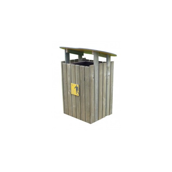 Corbeille CHAMPÊTRE 160 Litres avec toit