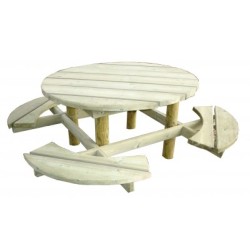 Tables pique-nique RAISIN DE MARS ronde ø 1,2 m