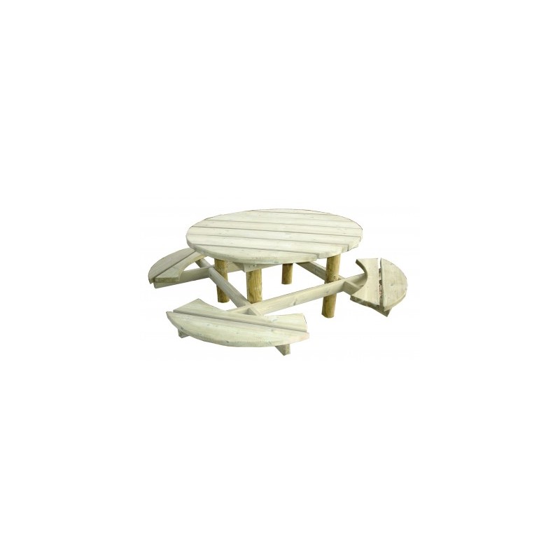 Tables pique-nique RAISIN DE MARS ronde ø 1,2 m