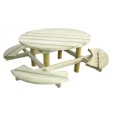 Tables pique-nique RAISIN DE MARS ronde ø 1,2 m