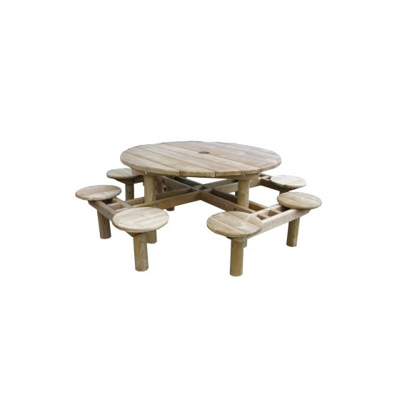 Tables pique-nique FRAMBOISE ronde ø 1,5 m