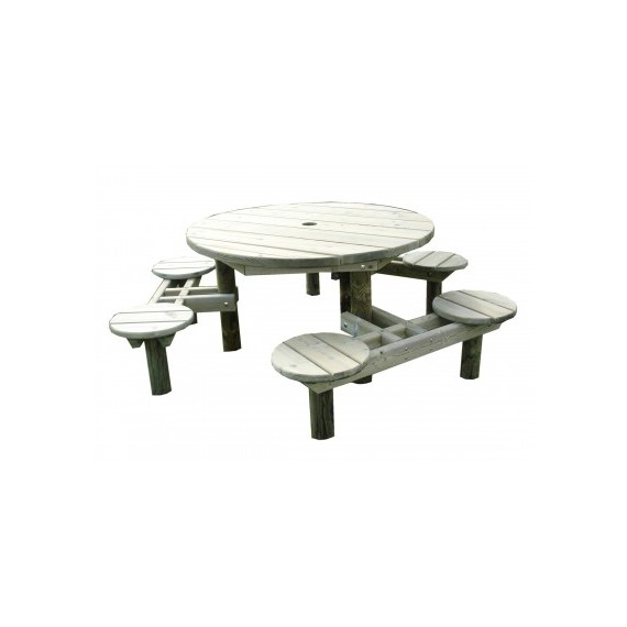 Tables pique-nique DANLAS ronde ø 1,2 m