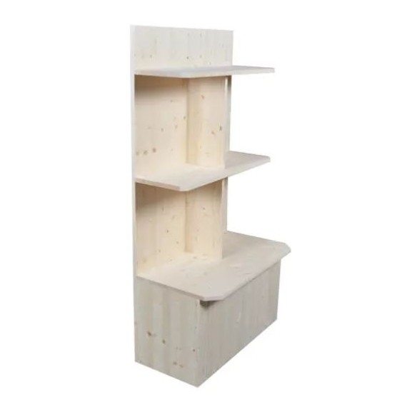 Tête de gondole bois clair