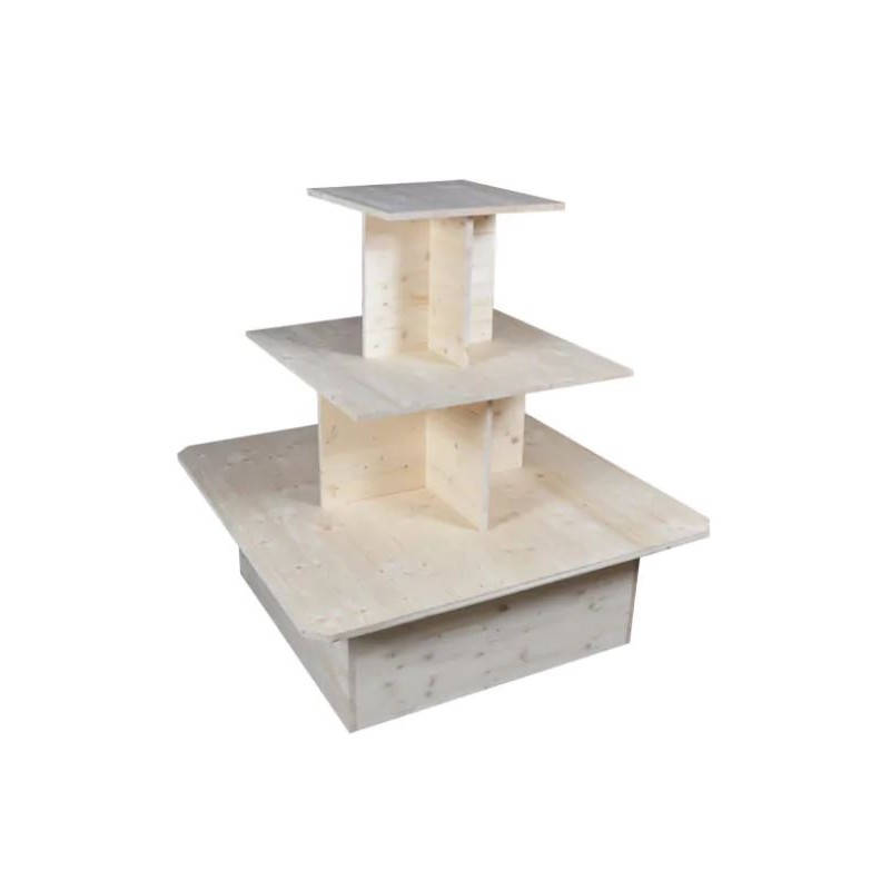 ilot centrale en bois clair