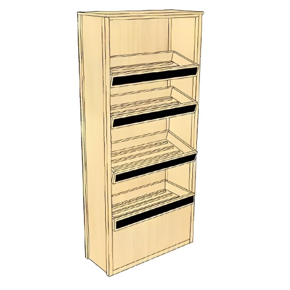 Meuble boulangerie bois clair