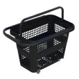 Panier recyclé 32 litres noir roulettes