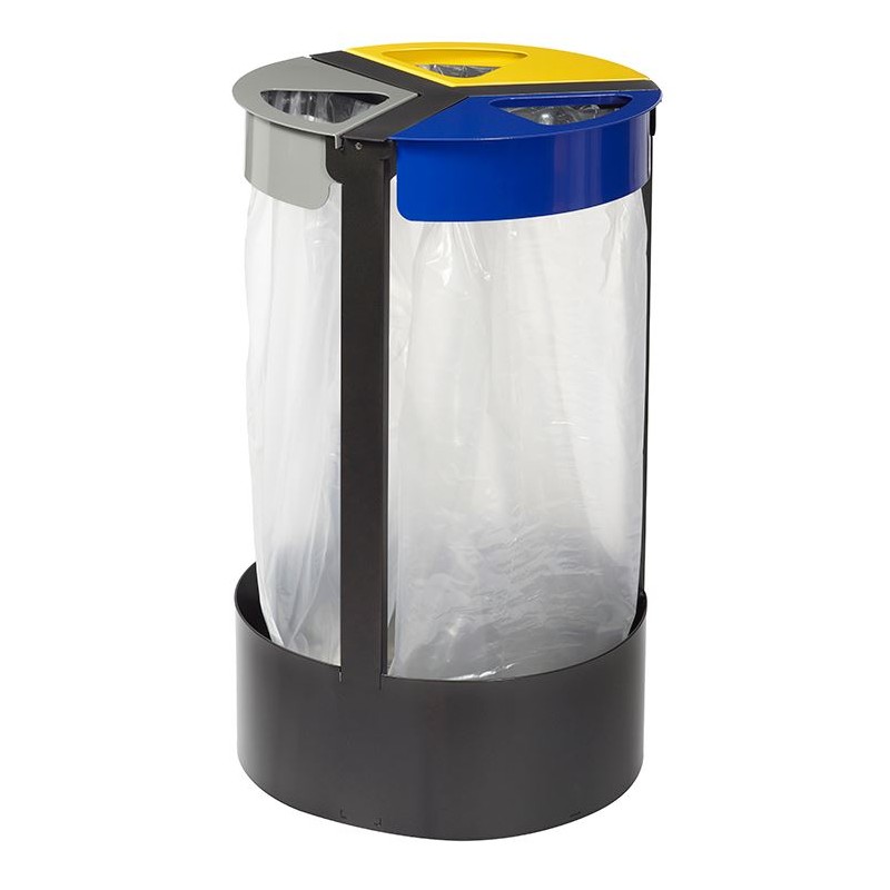 support sac poubelle 3 flux 45 litres