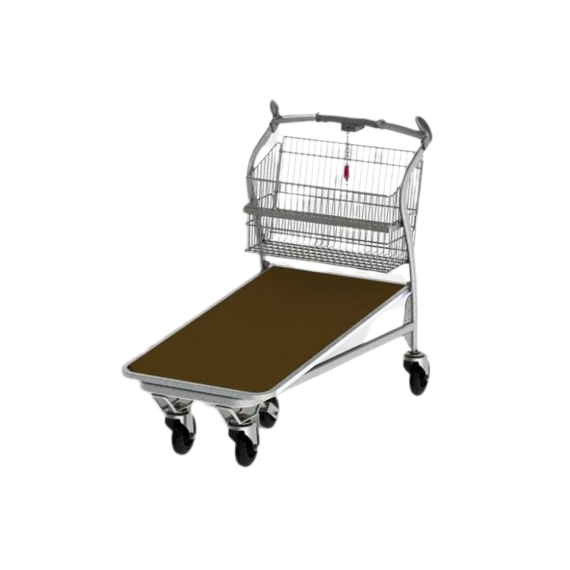 Chariot charge lourde plateau bois