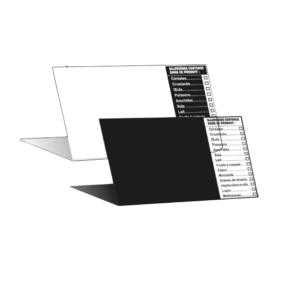 Étiquette Chevalet Allergènes