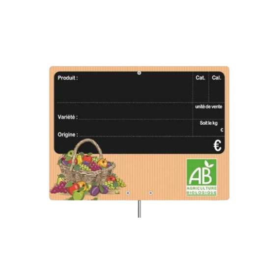 Étiquette Panière à fruits BIO