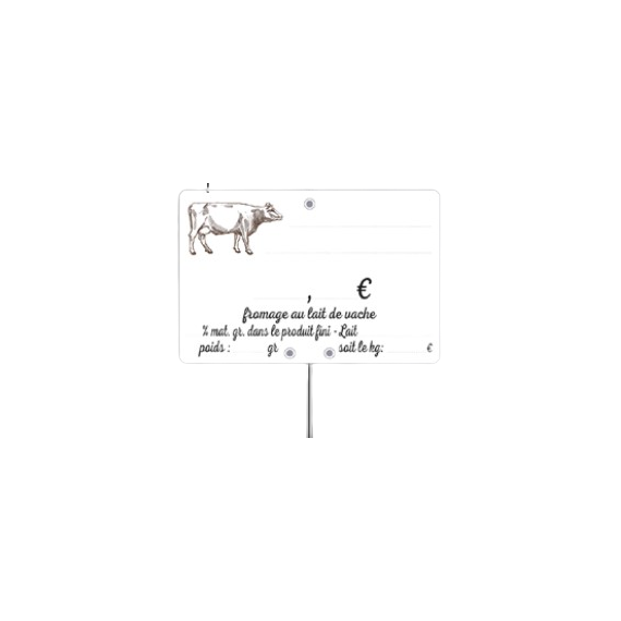 Étiquette Lait de Vache