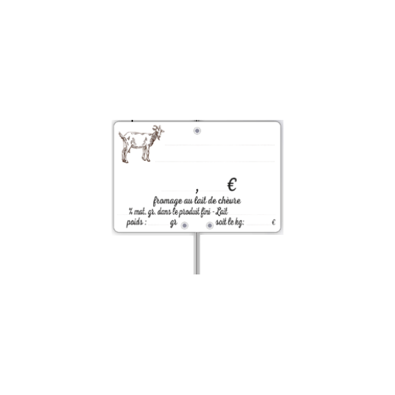Étiquette lait de chèvre