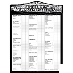 Tarif des consommations Eco
