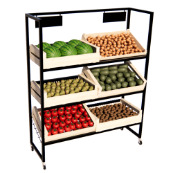 Étal fruits et légumes étroit
