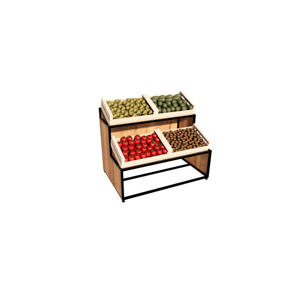 Présentoir Fruits et Légumes bois