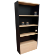 Armoire haute portes basses bois noir