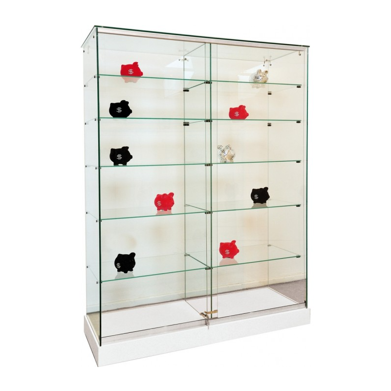 Vitrine d'exposition double blanc