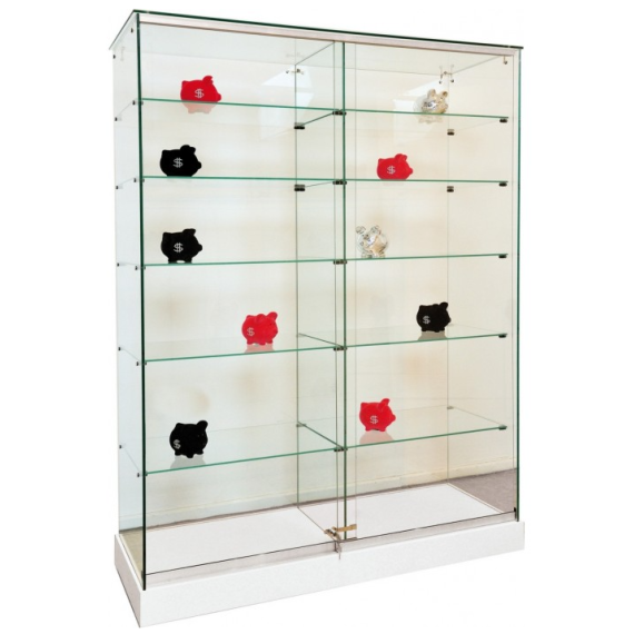 Vitrine d'exposition double blanc