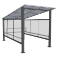 Abri caddie à toit en pente