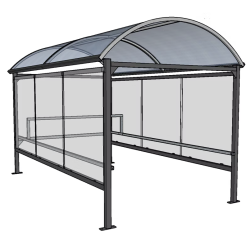 Abri caddie à toit voute