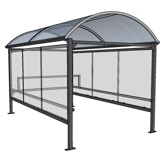 Abri caddie à toit voute