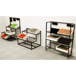 Étal fruits et légumes à roulettes