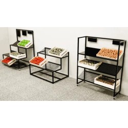 Étal fruits et légumes étroit