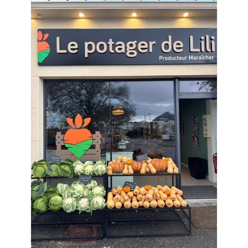 Présentoir en acier Fruits et Légumes - Format compact