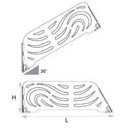 Séparateur meuble froid H100 mm