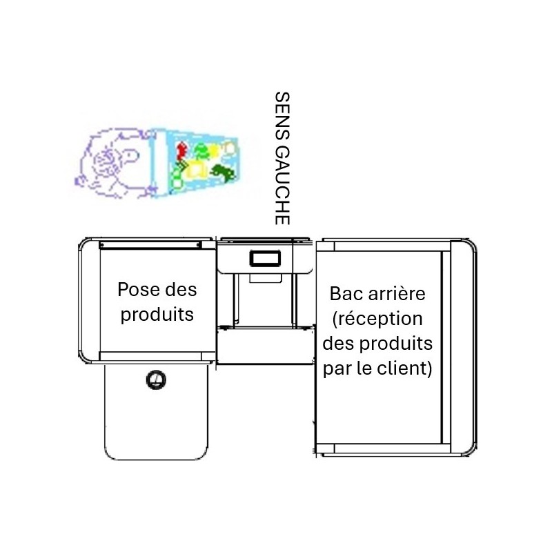 Meuble de caisse 1500 compacte monté et tout équipé ! Agenc-Mag