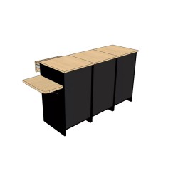 Comptoir encaissement bois noir