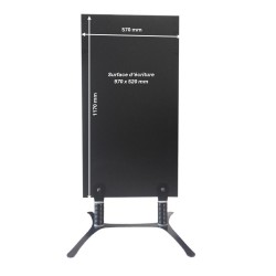 Panneau stop trottoir ardoise