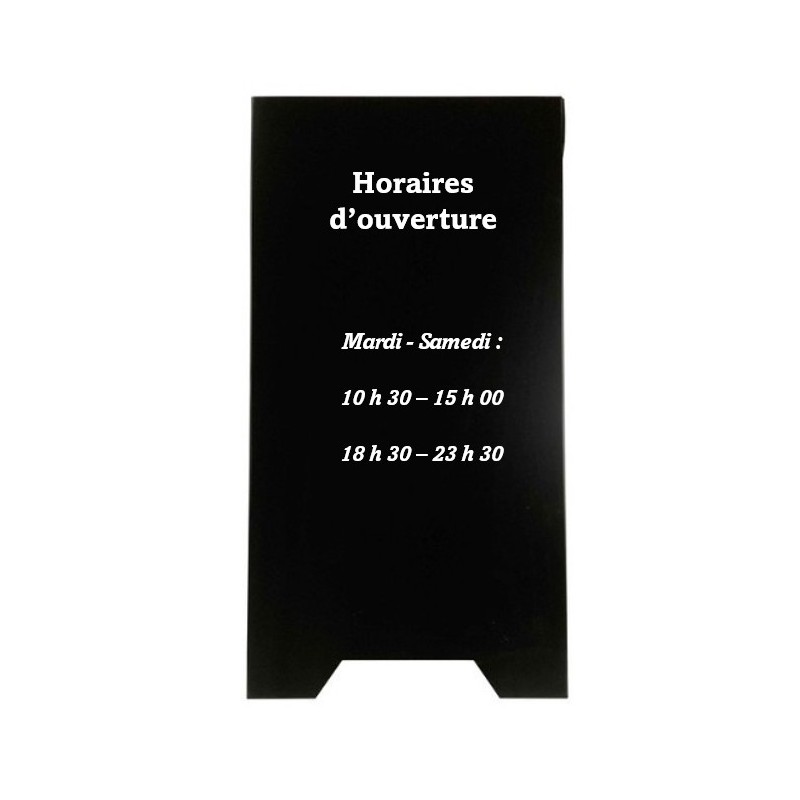 Chevalet trottoir plastique noir