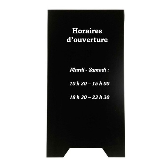 Chevalet trottoir plastique noir