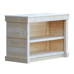 Comptoir de caisse en bois