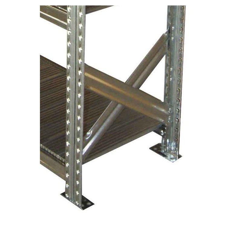 Diagonale de rayonnage rack en acier galvanisé, rayonnage d'archives