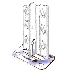 Pied métal et plastique pour rayonnage rack galvanisé