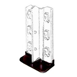 Pied métal et plastique pour rayonnage rack galvanisé