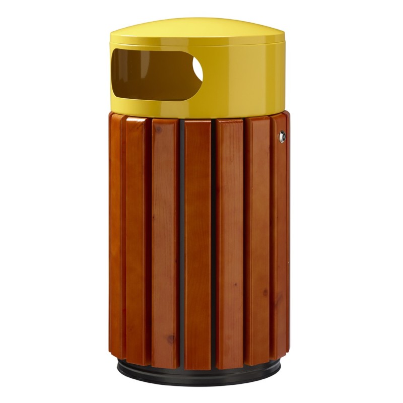 Corbeille de Ville Bois Métal – 40 ou 60L Fabrication Française | Agenc'Mag
