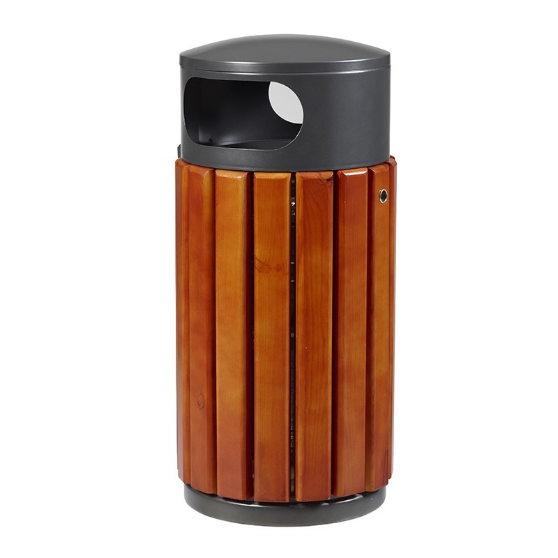 Corbeille de Ville Bois Métal – 40 ou 60L Fabrication Française | Agenc'Mag