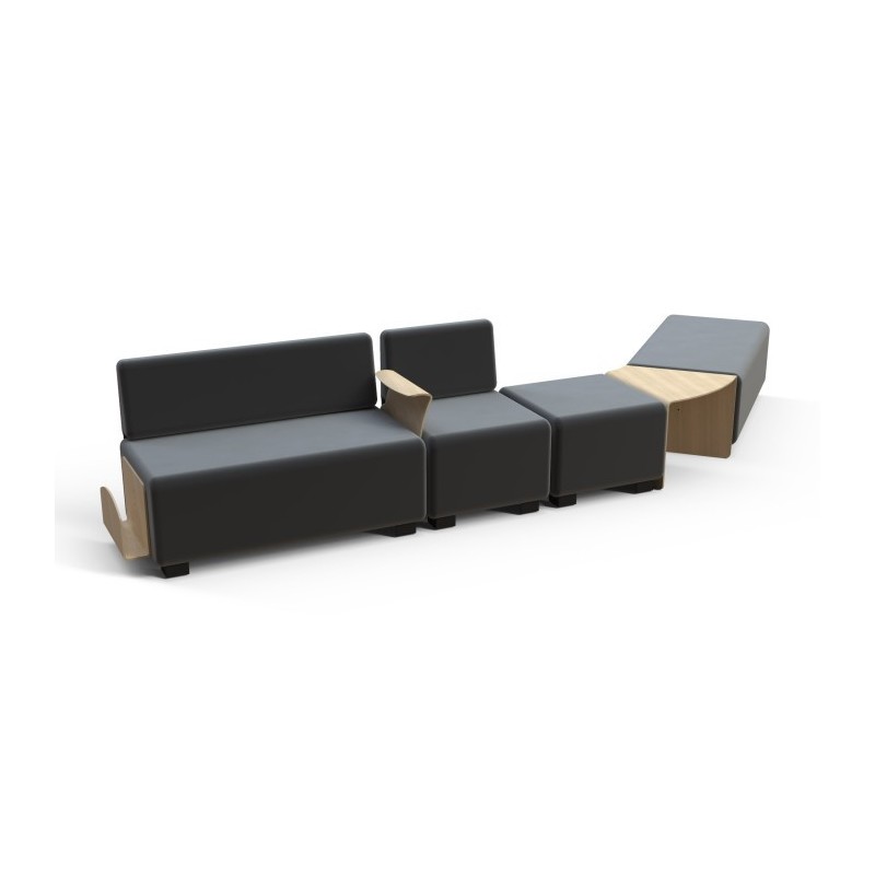 Table Angulaire en Bois Mélaminé Hêtre – Angle 45° | Agenc'Mag