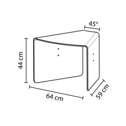Table angulaire en bois