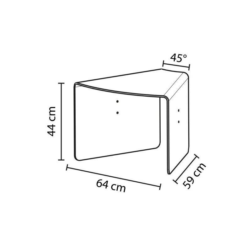 Table Angulaire en Bois Mélaminé Hêtre – Angle 45° | Agenc'Mag