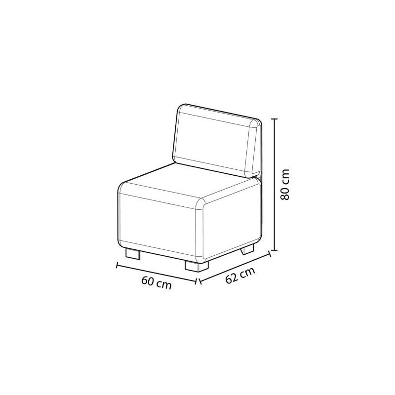 Canapé 1 Place Tissu – 7 Coloris Anti Feu Recyclable | Agenc'Mag