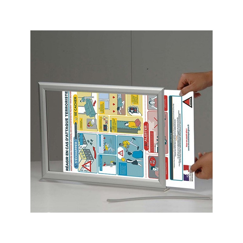 porte document affichage en double face à adhésiver
