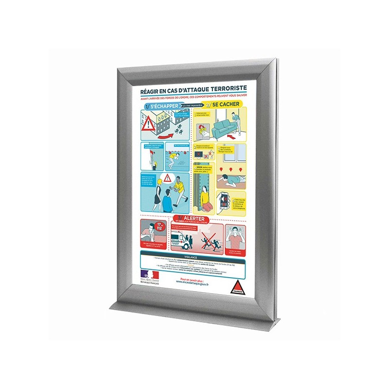 porte document affichage en double face à adhésiver