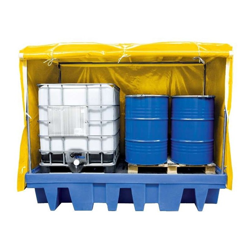 Bac de stockage fermé 2 cuves ou 8 fûts