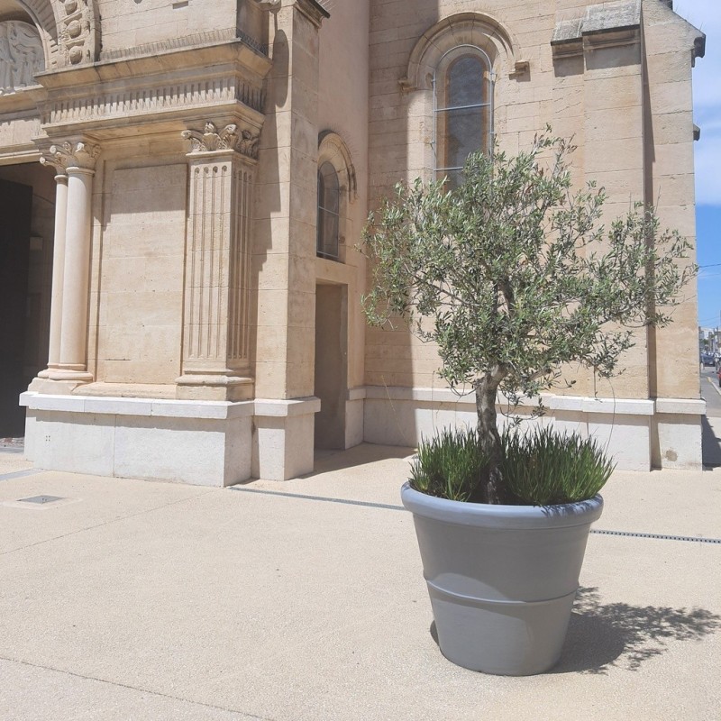 Pot rond Lisse pot de fleur pour terrasse et jardin | Agenc-Mag  | Papi